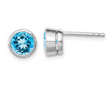 2/5 Carat (ctw) Sky Blue Topaz Stud Earrings in Sterling Silver